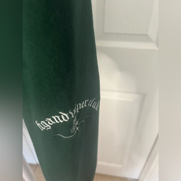 Fig & Viper Club Green Cropped Sweatshirt Collared Top Shirt Size F One Size - Picture 5 of 9